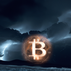 Bitcoin lightning sky