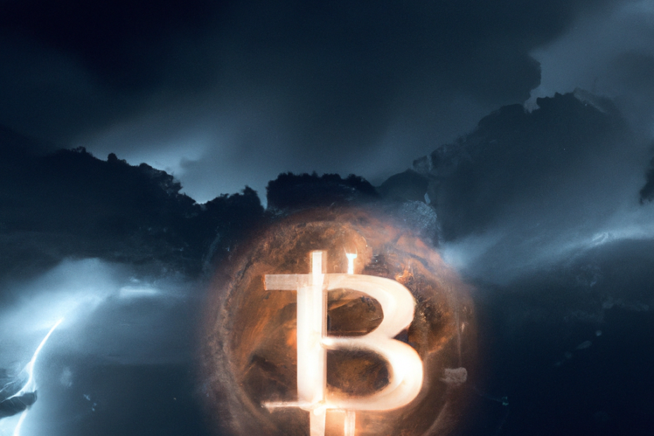 Bitcoin lightning sky