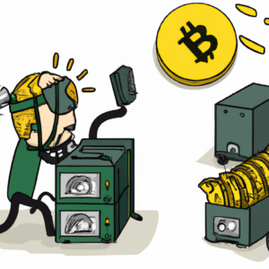 bitcoin mining for beginners with asic machine cartoon